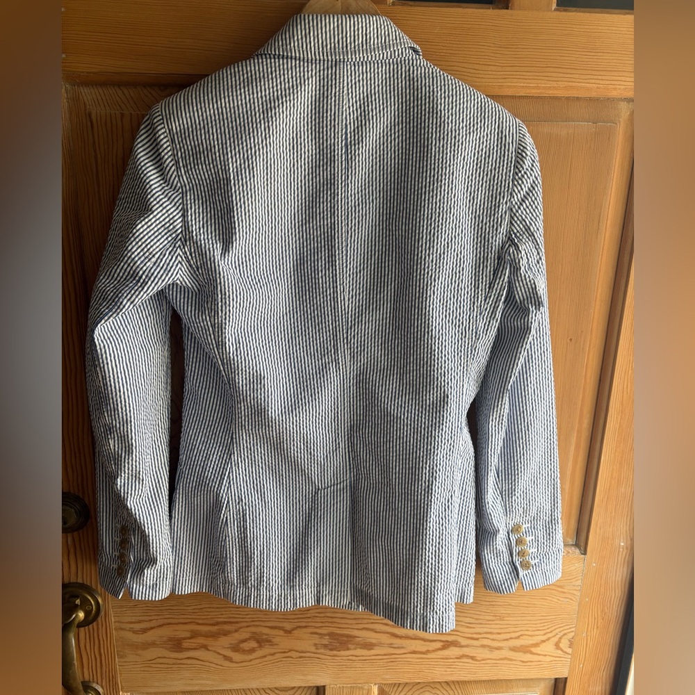 2-Piece L.L. Bean Navy and White Striped Blazer and Shorts Set size 4 - Picture 7 of 16